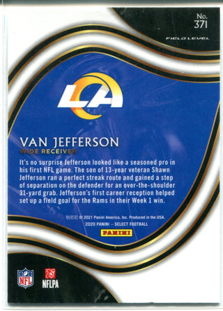 Van Jefferson 2020 Panini Select Field Level Rookie Card #371