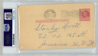 Cy Young Autographed Government Postcard (PSA)