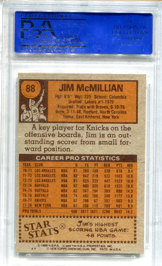 Jim McMillian 1971 Topps #88 PSA NM-MT 8 Card