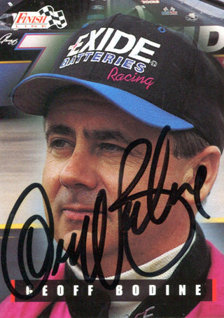 Geoff Bodine Autographed 1995 Classic Finish Line Card