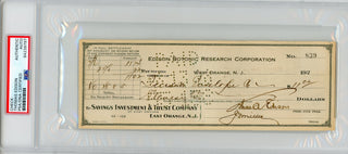 Thomas Edison Autographed Check (PSA)