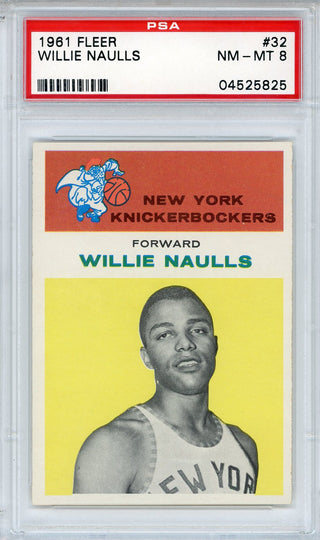 Willie Naulls 1961 Fleer Card #32 (PSA NM-MT 8)