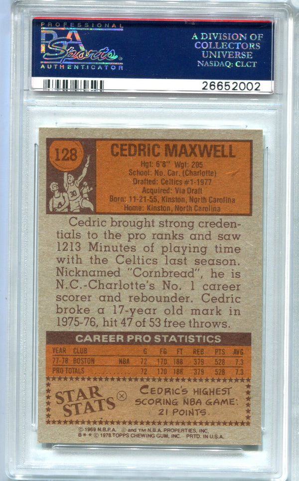 Cedric Maxwell 1978 Topps #128 PSA NM-MT 8 Card