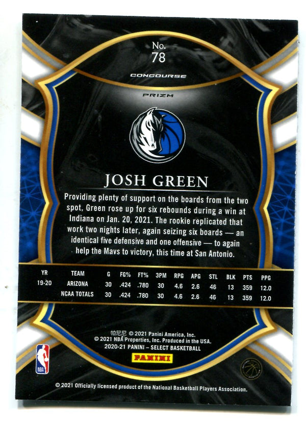 Josh Green 2021 Panini Select #78 Scope Prizm Rookie Card