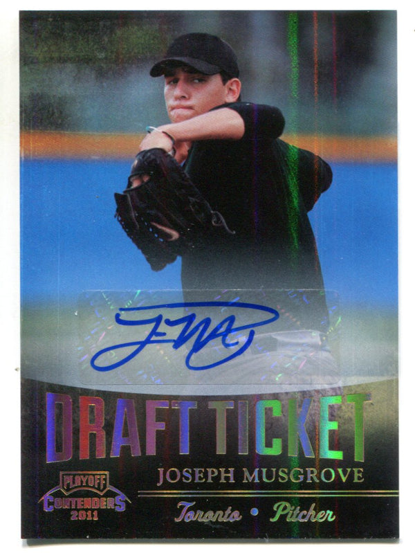 Joseph Musgrove 2011 Panini Contenders Draft Ticket #DT99 Autographed Card