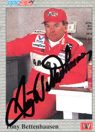 Tony Bettenhausen Autographed 1991 PPG Card