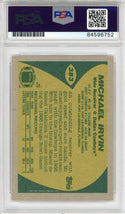 Michael Irvin "HOF 07" Autographed 1989 Topps Rookie Card (PSA Auto Grade 10)