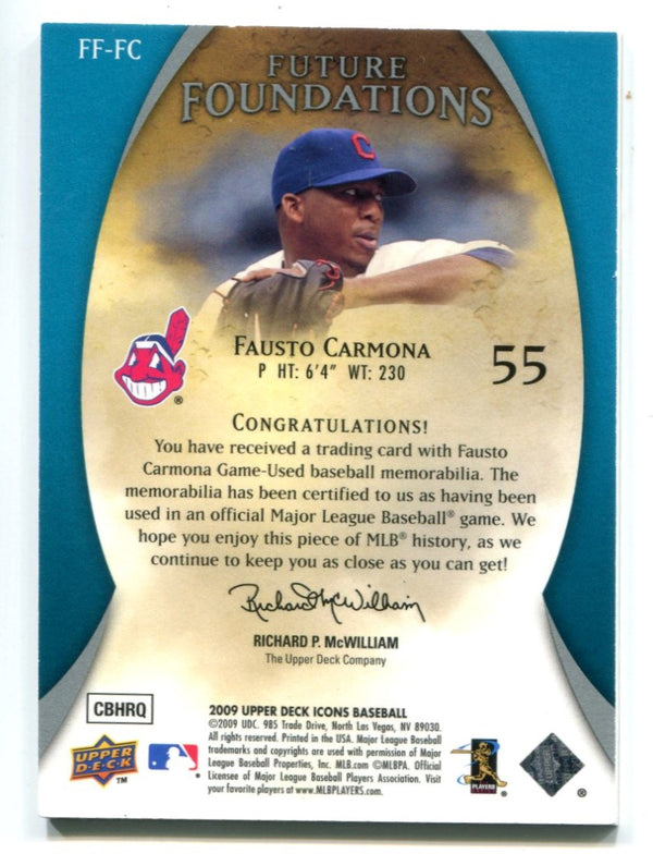 Fausto Carmona 2009 Upper Deck Future Foundation Icons  #FFFC Jersey Card