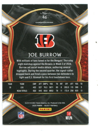 Joe Burrow 2020 Select Concourse Level #46 Base Card