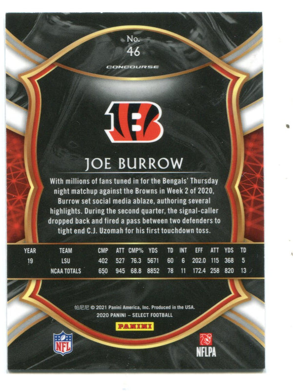 Joe Burrow 2020 Select Concourse Level #46 Base Card