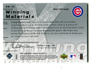 Derrek Lee 2007 Upper Deck Spx Winning Materials Jersey Card #WMDL /199