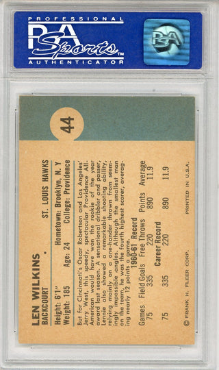 Len Wilkins 1961 Fleer Card #44 (PSA NM 7)
