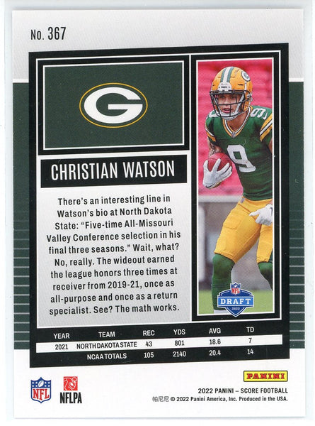 Christian Watson Signed Green Bay White Football Jersey (Beckett) — RSA