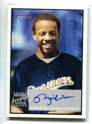 Rickie Weeks 2003 Topps Signs Of Greatness #SGRW Autographed Card