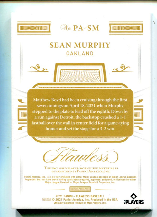 Sean Murphy 2021 Panini Flawless #PASM Jersey Card /15