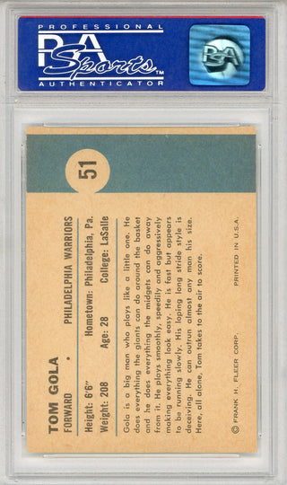 Tom Gola 1961 Fleer Card #51 (PSA NM-MT 8)