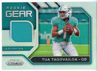 Tua Tagovailoa 2020 Panini Prizm Rookie Gear Patch Silver Prizm Card #2