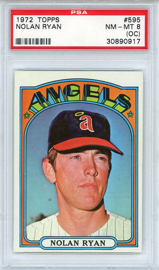 Nolan Ryan 1972 Topps Card #595 (PSA NM-MT 8 OC)