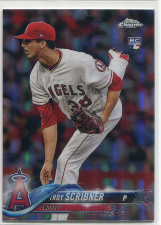 Troy Scribner 2018 Topps Chrome Refractor Rookie Card