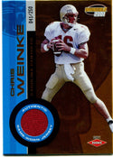 Chris Weinke Invincible 2001 Authentic Game Worn Rookie Jersey Card 041/250