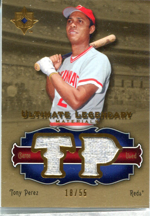 Tony Perez 2006 Upper Deck Ultimate Legendary Materials Jersey Card  #10/55