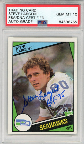 Steve Largent Signed Autograph 2021 Panini Prizm Seattle Seahawks Card -  HOF 95