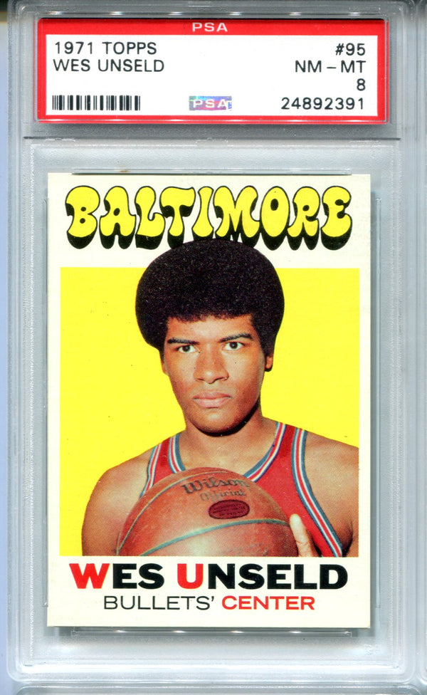 Wes Unseld 1971 Topps #95 PSA NM-MT 8 Card