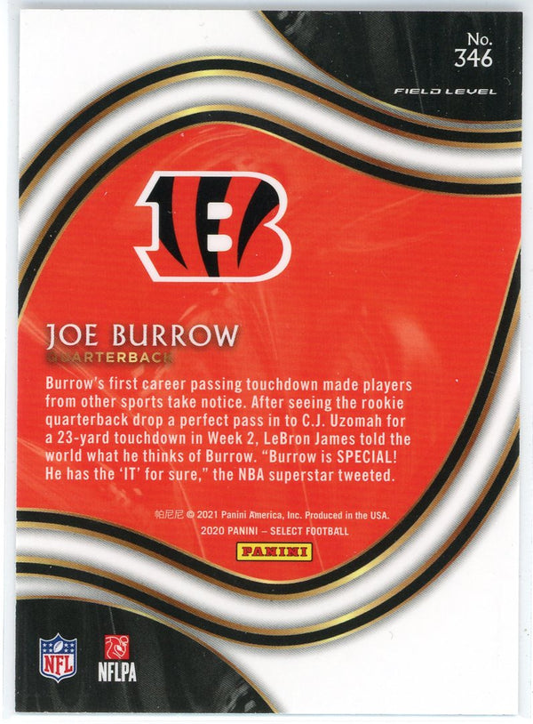 Joe Burrow 2020 Panini Select Field Level Rookie Card #346