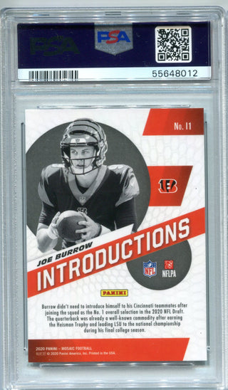 Joe Burrow 2020 Panini Mosaic #l1 Introductions PSA Mint 9 RC