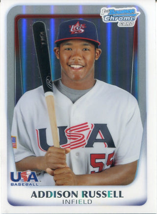 Addison Russell 2011 1st Bowman Chrome Refractor Rookie Card 435/617