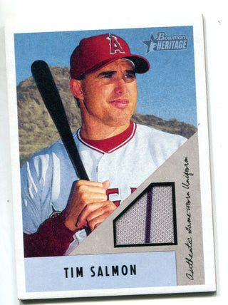 Tim Salmon 2002 Topps Bowman Heritage Jersey Patch #T5 Card