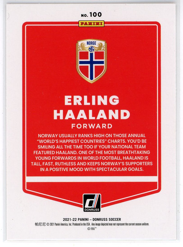 Erling Haaland 2021-22 Panini Donruss Soccer Orange Card #100