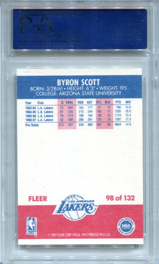Byron Scott 1987 Fleer #98 PSA Mint 9 (ST) Card