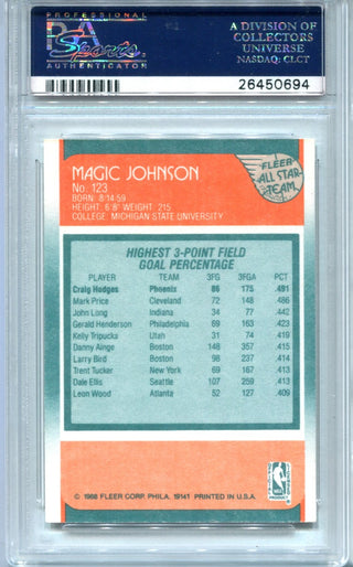 Magic Johnson 1988 Fleer #123 PSA NM 7 Card
