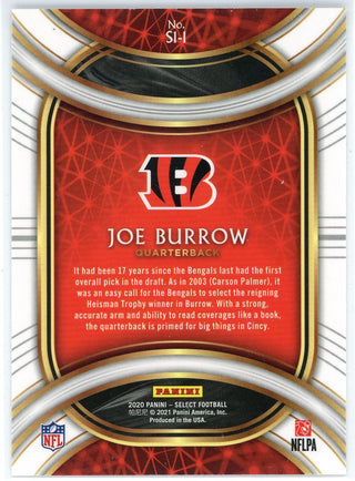 Joe Burrow 2020 Panini Select Selections Rookie Card #SI-1