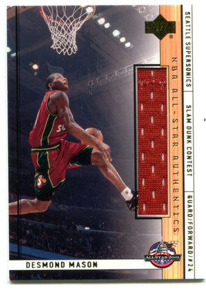 Desmond Mason 2001 Upper Deck All-Star Jersey Card #DMAS