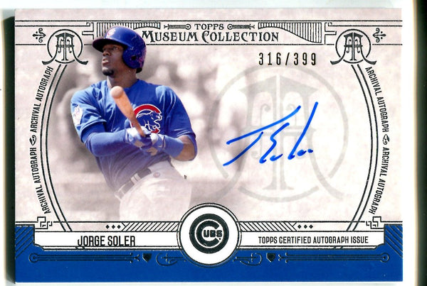 Jorge Soler 2015 Topps Museum Collection Autographed Card #316/399
