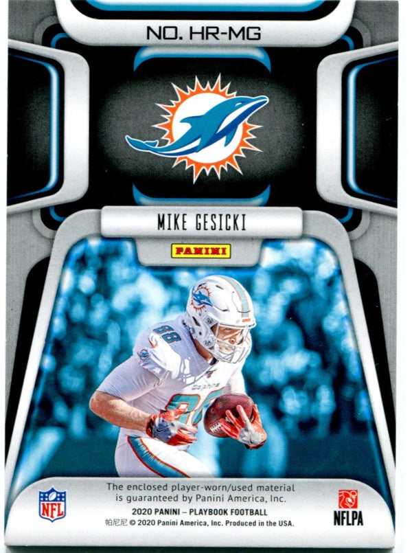 Mike Gesicki Panini Playbook Hot Routes Authentic Jersey Card 095/299