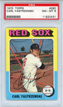 Carl Yastrzemski 1975 Topps Card #280 (PSA NM-MT 8)