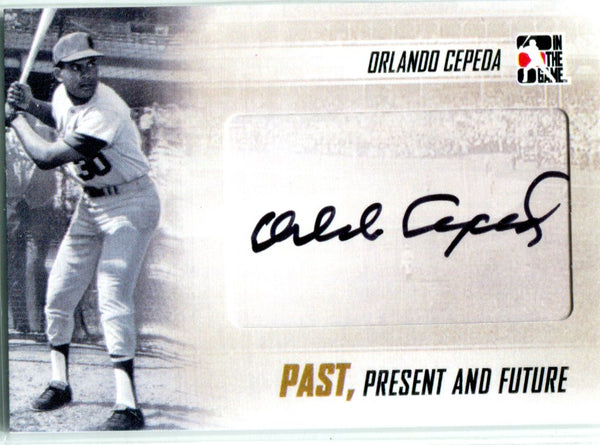 Orlando Cepeda 2013 Past, Present, and Future Autographed Card