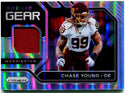 Chase Young 2020 Panini Prizm Rookie Authentic Game Used Jersey Card #15