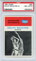 Dolph Schayes 1961 Fleer Card #63 (PSA NM-MT 8)