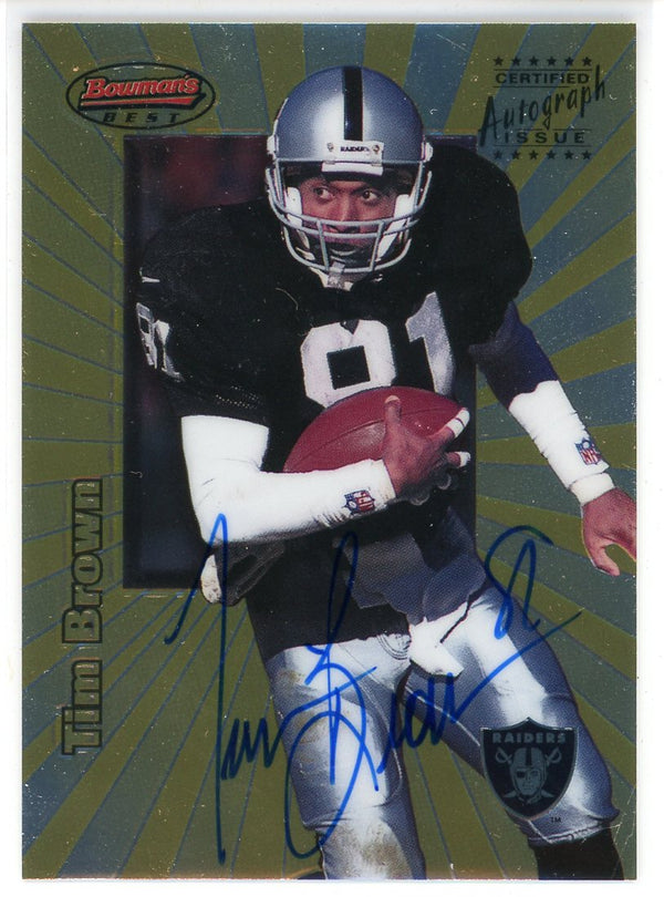 Tim Brown Autographed 1998 Bowman's Best Card