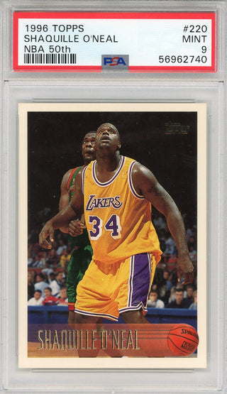 Shaquille O'Neal 1996 Topps NBA 50th Card #220 (PSA)