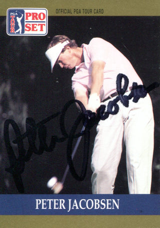 Peter Jacobsen Autographed 1990 Pro Set Card