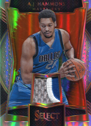 A.J. Hammons 2016 Panini Select Jersey Patch Relic Rookie Card 13/25