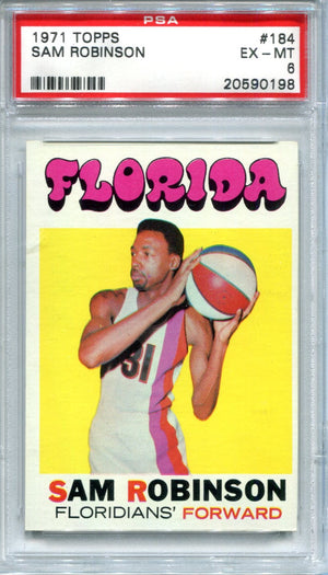 Sam Robinson 1971 Topps #184 PSA EX-MT 6 Card