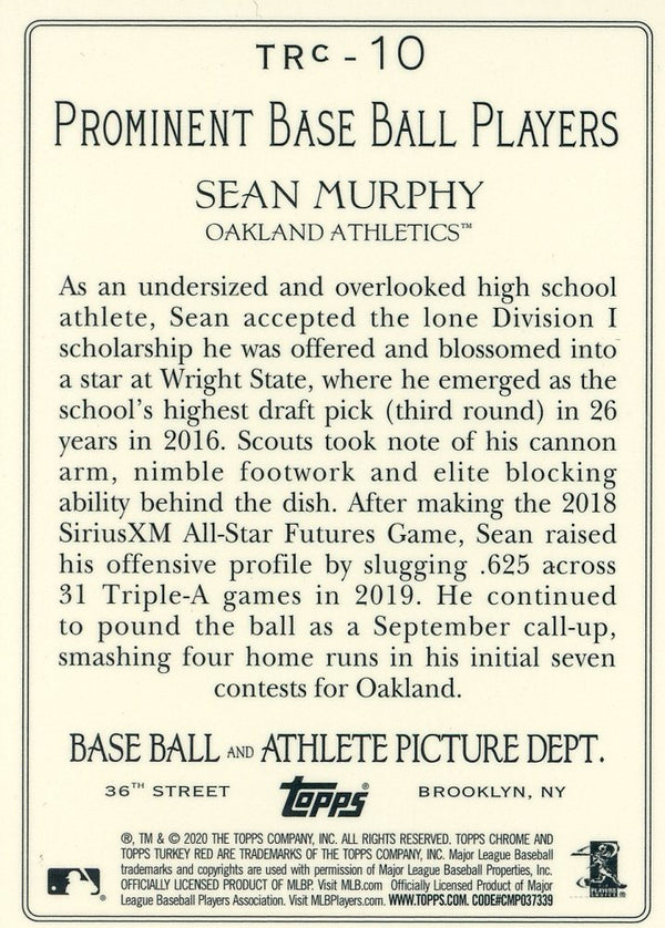 Sean Murphy 2020 Topps Chrome Card