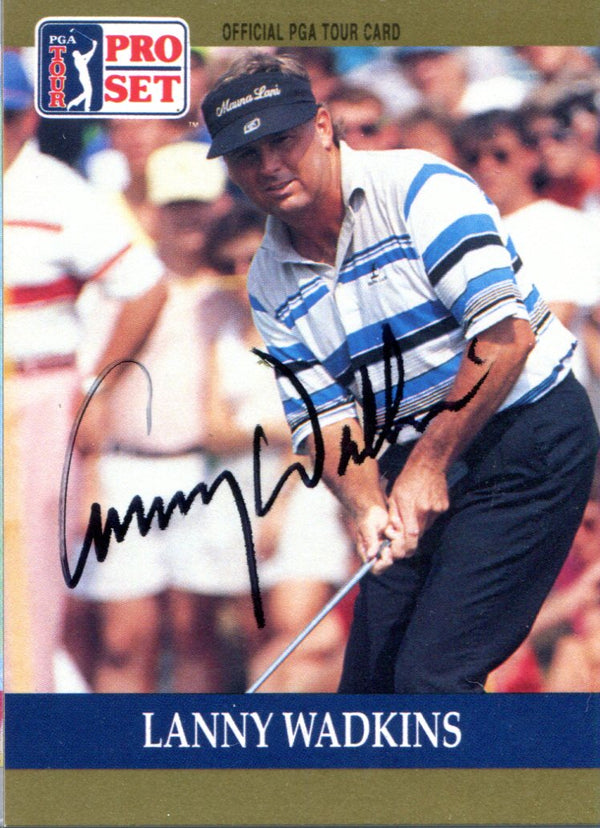 Lanny Wadkins Autographed 1990 Pro Set Card