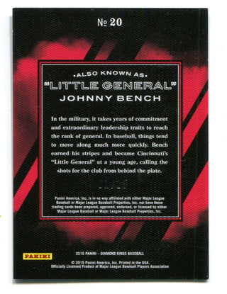 Johnny Bench 2015 Panini Diamond Kings #20 Card 1/25